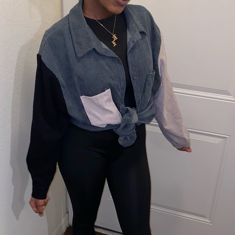 Color Block Oversized Shirt